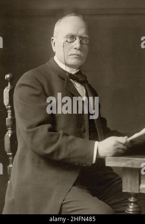 Portrait de Edouard Branly (1844-1940) physicien francais. Stock Photo