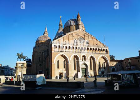 Pontifical Basilica of Saint Anthony of Padua (Basilica di sant'antonio di padova)  Padua, Italy - January 2022 Stock Photo