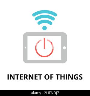Modern flat design vector illustration, internet of things icon, for graphic and web design Stock Vector