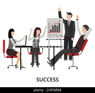 Modern flat design vector illustration, concept of business success, for graphic and web design Stock Vector