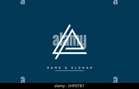 Modern abstract letter LP, PL logo design. Minimal LP, PL initial based icon vector Stock Vector