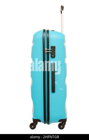 Suitcase Against a White Background Stock Photo