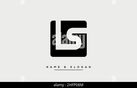 Modern abstract letter LS, SL logo design. Minimal LS, SL initial based icon vector Stock Vector