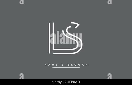 Modern abstract letter LS, SL logo design. Minimal LS, SL initial based icon vector Stock Vector
