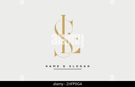 Modern abstract letter LS, SL logo design. Minimal LS, SL initial based icon vector Stock Vector
