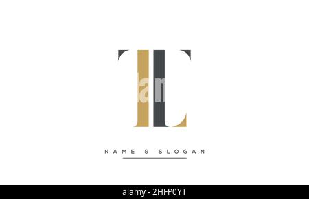 Modern abstract letter LT, TL logo design. Minimal LT, TL initial based icon vector Stock Vector