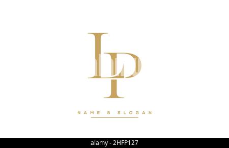 Modern abstract letter LP, PL logo design. Minimal LP, PL initial based icon vector Stock Vector
