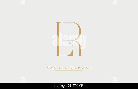 Modern abstract letter LR, RL logo design. Minimal LR, RL initial based icon vector Stock Vector