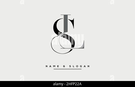 Modern abstract letter LS, SL logo design. Minimal LS, SL initial based icon vector Stock Vector