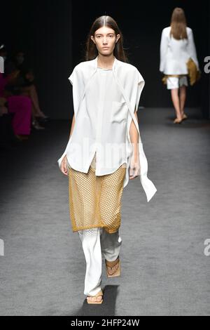 Gian Mattia D'Alberto - LaPresse 2020-09-23 Milan Italy Entertainment Milan fashion week Simona Marziali&#x2019;s show in the photo: the show Stock Photo