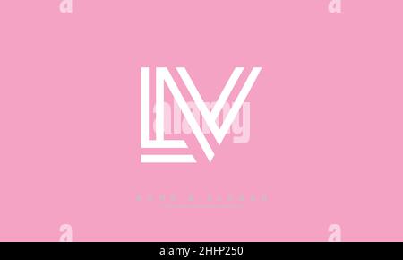Modern abstract letter LV, VL logo design. Minimal LV, VL initial based icon vector Stock Vector