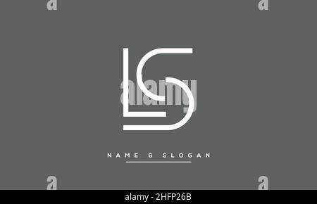 Modern abstract letter LS, SL logo design. Minimal LS, SL initial based icon vector Stock Vector
