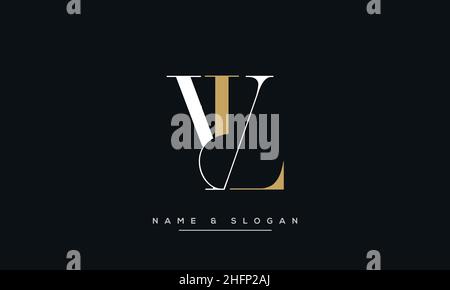 Modern abstract letter LV, VL logo design. Minimal LV, VL initial based icon vector Stock Vector