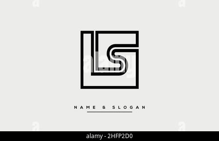 Modern abstract letter LS, SL logo design. Minimal LS, SL initial based icon vector Stock Vector