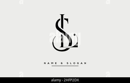 Modern abstract letter LS, SL logo design. Minimal LS, SL initial based icon vector Stock Vector