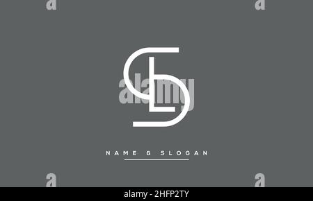 Modern abstract letter LS, SL logo design. Minimal LS, SL initial based icon vector Stock Vector