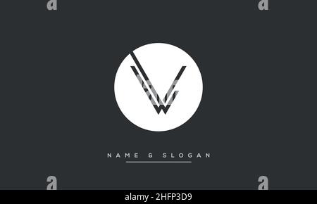 Modern abstract letter LV, VL logo design. Minimal LV, VL initial based icon vector Stock Vector