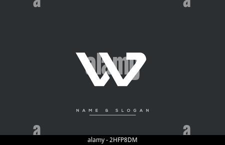 Modern abstract letter LW, WL logo design. Minimal LV, VL initial based icon vector Stock Vector