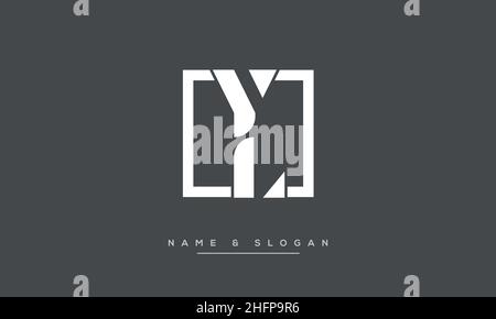 Simple Initial Letter YL Logo Vector Black Color Stock Vector -  Illustration of logotype, abstract: 131026282