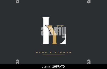 Modern abstract letter LY, YL logo design. Minimal LY, YL initial based icon vector Stock Vector