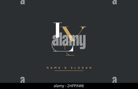 Modern abstract letter LY, YL logo design. Minimal LY, YL initial based icon vector Stock Vector