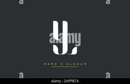 Modern abstract letter LY, YL logo design. Minimal LY, YL initial based icon vector Stock Vector