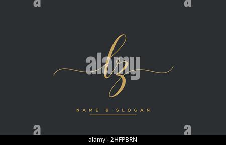 Modern abstract letter LZ, ZL logo design. Minimal LZ, UZ initial based icon vector Stock Vector