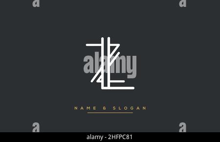 Modern abstract letter LZ, ZL logo design. Minimal LZ, UZ initial based icon vector Stock Vector