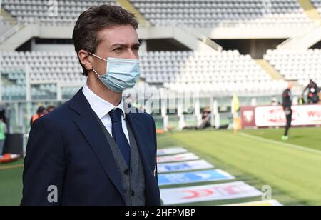 LaPresse - Tano Pecoraro 18 October 2020 City Turin - (Italy) Sport Soccer Torino vs Cagliari Italian Football Championship League A TIM 2020/2021 - &quot;Olimpico Grande Torino&quot; Stadium in the pic: barile Stock Photo