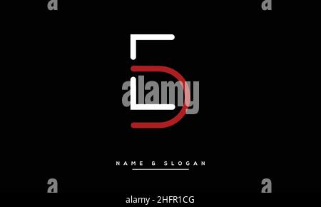 ED, DE Abstract Letters Logo monogram Stock Vector