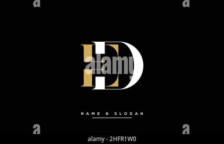 ED, DE Abstract Letters Logo monogram Stock Vector
