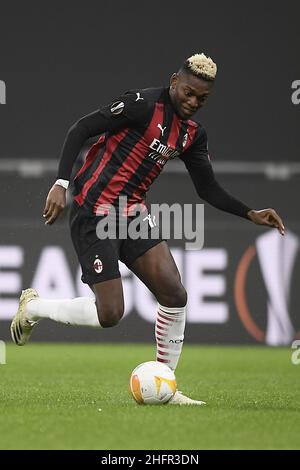 LaPresse - Fabio Ferrari September 29 , 2020 Milan ( Italy ) Sport Soccer A.C. Milan vs Sparta Praga Season 2020-2021 - Europa League Milan vs In the pic: Leao Stock Photo