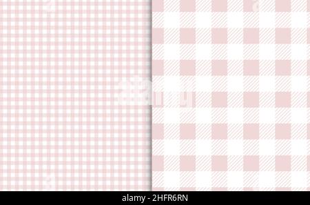 Vichy Seamless set. Pastel gingham pattern. Background for Easter, wallpaper, blanket. Stock Vector