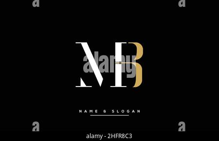 MB, BM Abstract Letters Logo monogram Stock Vector