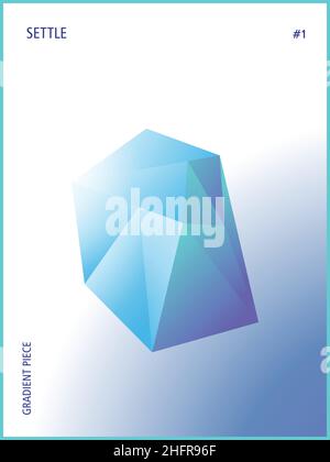 Abstract Crystal Gradient Poster Artwork Stock Vector