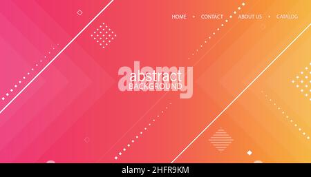 Trendy abstract geometric minimal modern pink purple vector banner background web concept Stock Vector