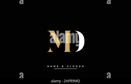 MD, DM Abstract Letters Logo monogram Stock Vector