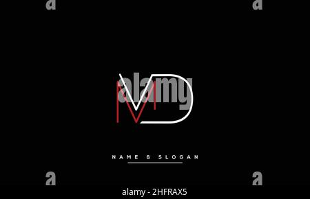 MD, DM Abstract Letters Logo monogram Stock Vector