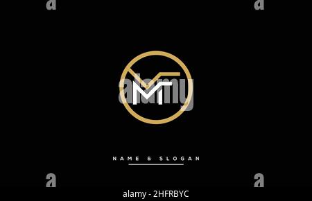 MF, FM Abstract Letters Logo monogram Stock Vector