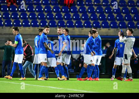 LaPresse - Jennifer Lorenzini 18 November 2020 Pisa (Italy) Sport Soccer Italia Under 21-Svezia Under 21 Qualifications Euro Under 21 2021 - &quot;Arena Garibaldi&quot; Stadium In the pic: Italy team Stock Photo