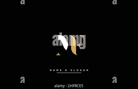 MF, FM Abstract Letters Logo monogram Stock Vector