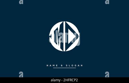 MD, DM Abstract Letters Logo monogram Stock Vector