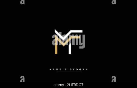 MF, FM Abstract Letters Logo monogram Stock Vector
