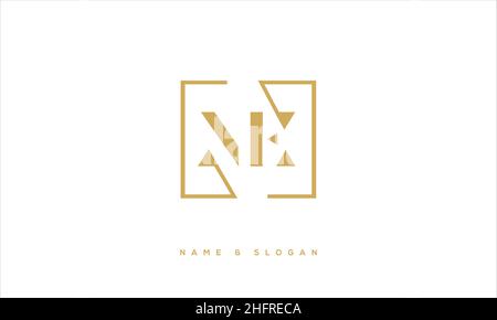 ME, EM Abstract Letters Logo monogram Stock Vector