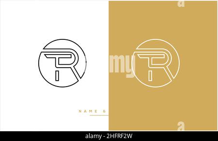 TR. RT Abstract Letters Logo monogram Stock Vector