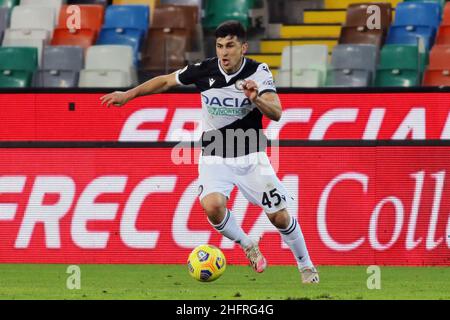 Andrea Bressanutti/LaPresse November 25, 2020 Udine, Italy sport soccer Udinese vs Fiorentina - Italian cup - Dacia Arena Stadium In the pic: forestieri fernando Stock Photo