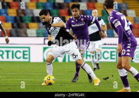 Andrea Bressanutti/LaPresse November 25, 2020 Udine, Italy sport soccer Udinese vs Fiorentina - Italian cup - Dacia Arena Stadium In the pic: lasagna kevin Stock Photo