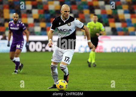 Andrea Bressanutti/LaPresse November 25, 2020 Udine, Italy sport soccer Udinese vs Fiorentina - Italian cup - Dacia Arena Stadium In the pic: nuytinck bram Stock Photo