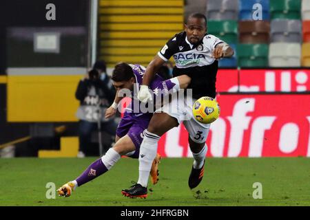 Andrea Bressanutti/LaPresse November 25, 2020 Udine, Italy sport soccer Udinese vs Fiorentina - Italian cup - Dacia Arena Stadium In the pic: samir caetano Stock Photo