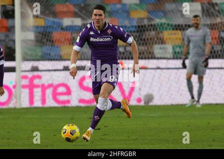 Andrea Bressanutti/LaPresse November 25, 2020 Udine, Italy sport soccer Udinese vs Fiorentina - Italian cup - Dacia Arena Stadium In the pic: vlahovic dusan Stock Photo